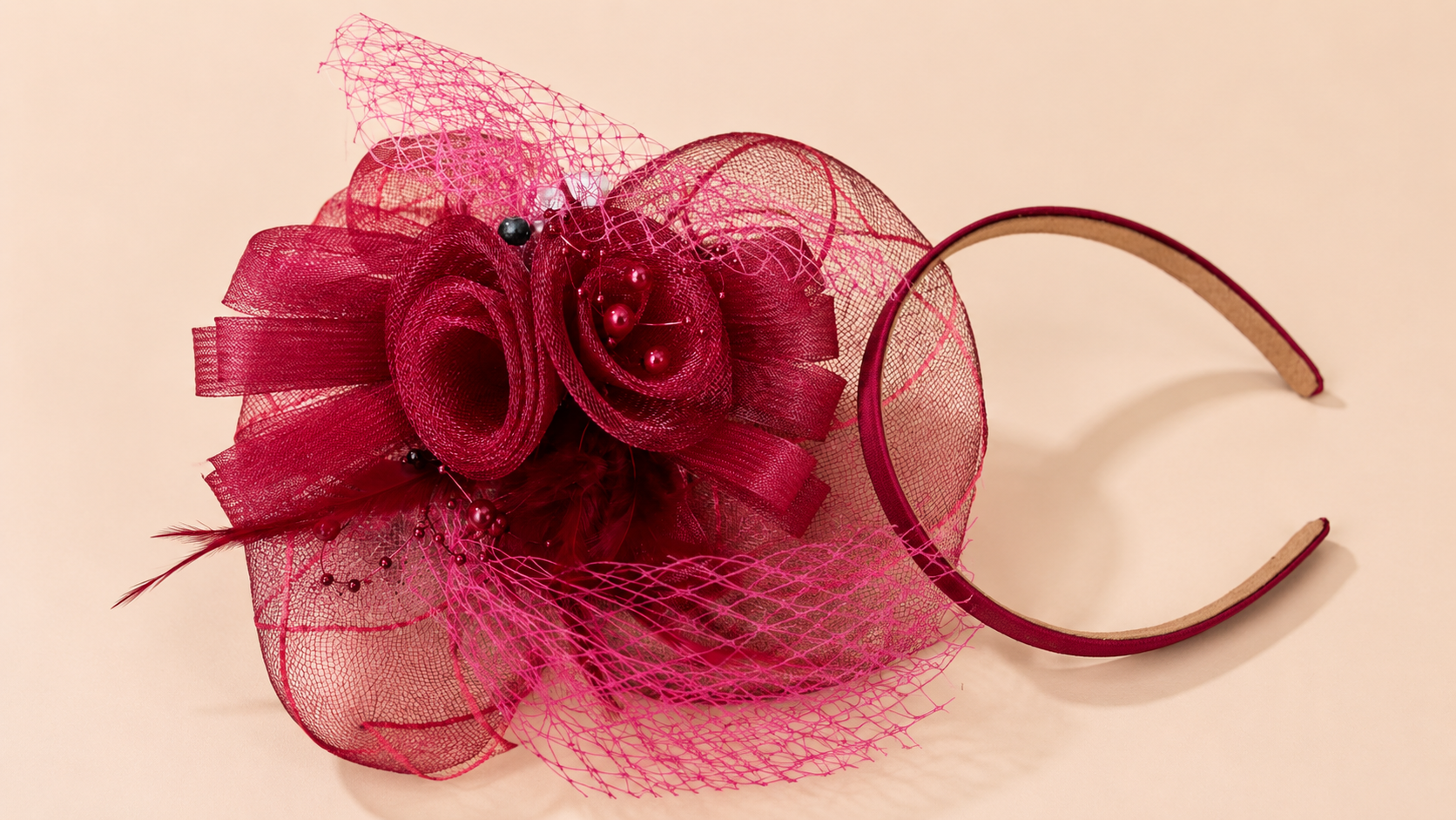 Elegant Burgundy Head Band