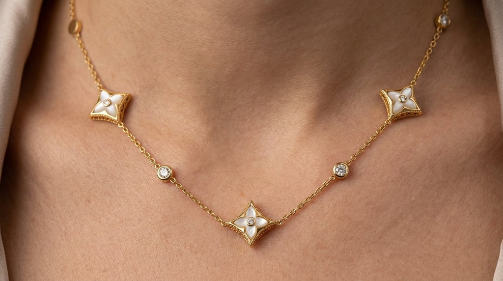 Elegant Multi Star Pendant Chain