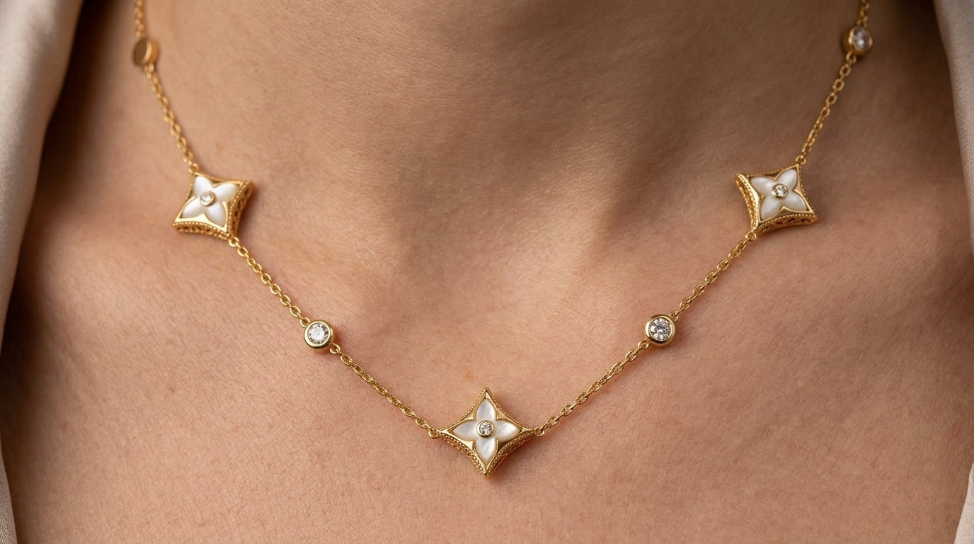 Elegant Multi Star Pendant Chain