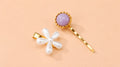 Beautiful White and Purple Side Clips