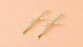 Elegant Gold hairpins with Rhinestones (1 Pair)