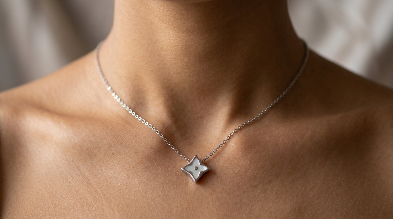 Minimal Silver Star Chain
