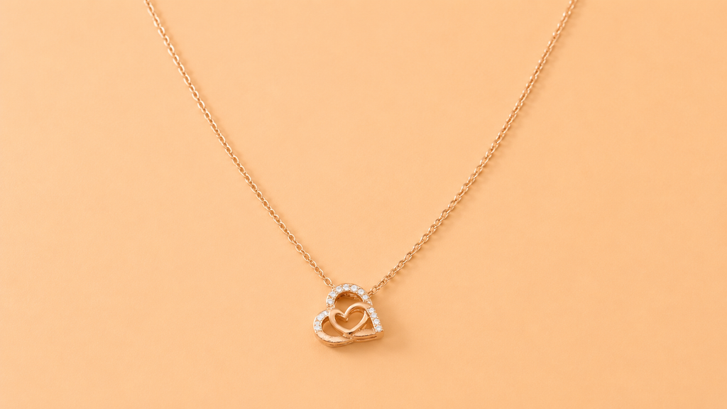 Elegant Rose Gold Heart Chain