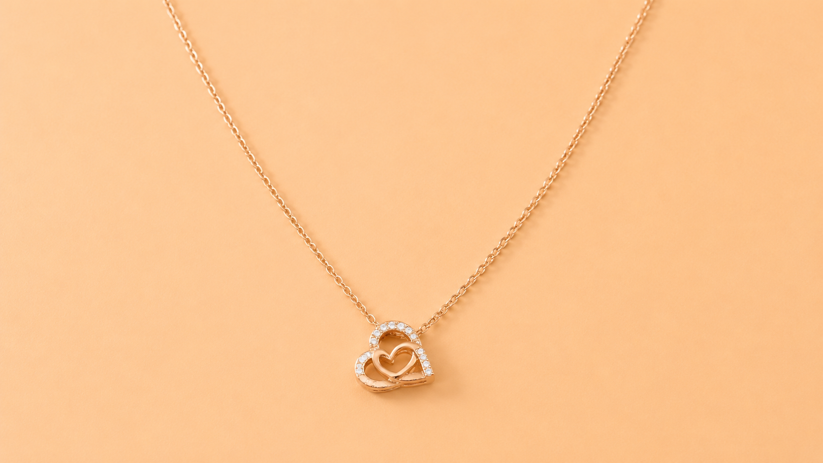 Elegant Rose Gold Heart Chain