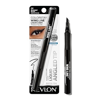 Revlon Liquid Eyeliner Pen, ColorStay Wing Line Eye Makeup, Waterproof, Smudge-proof, BLACKEST BLACK