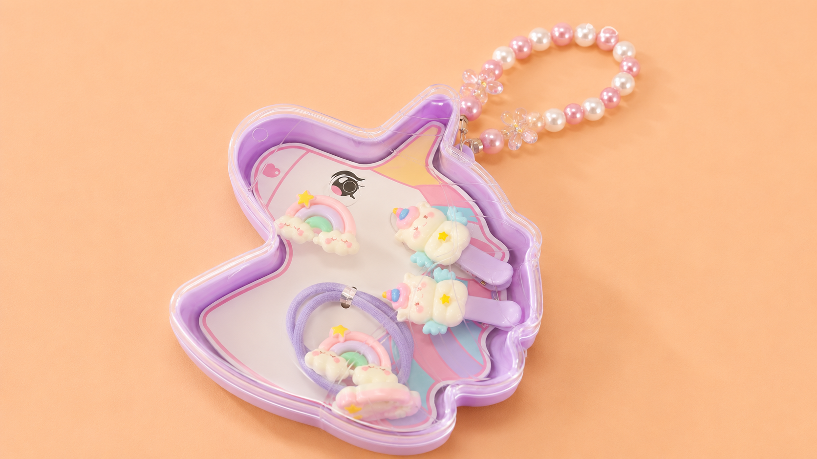 Pastel Unicorn Kids Hair Accessory Set