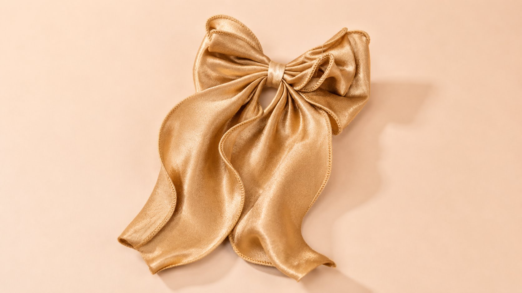 Elegant Satin Bow with Flowing Ribbons