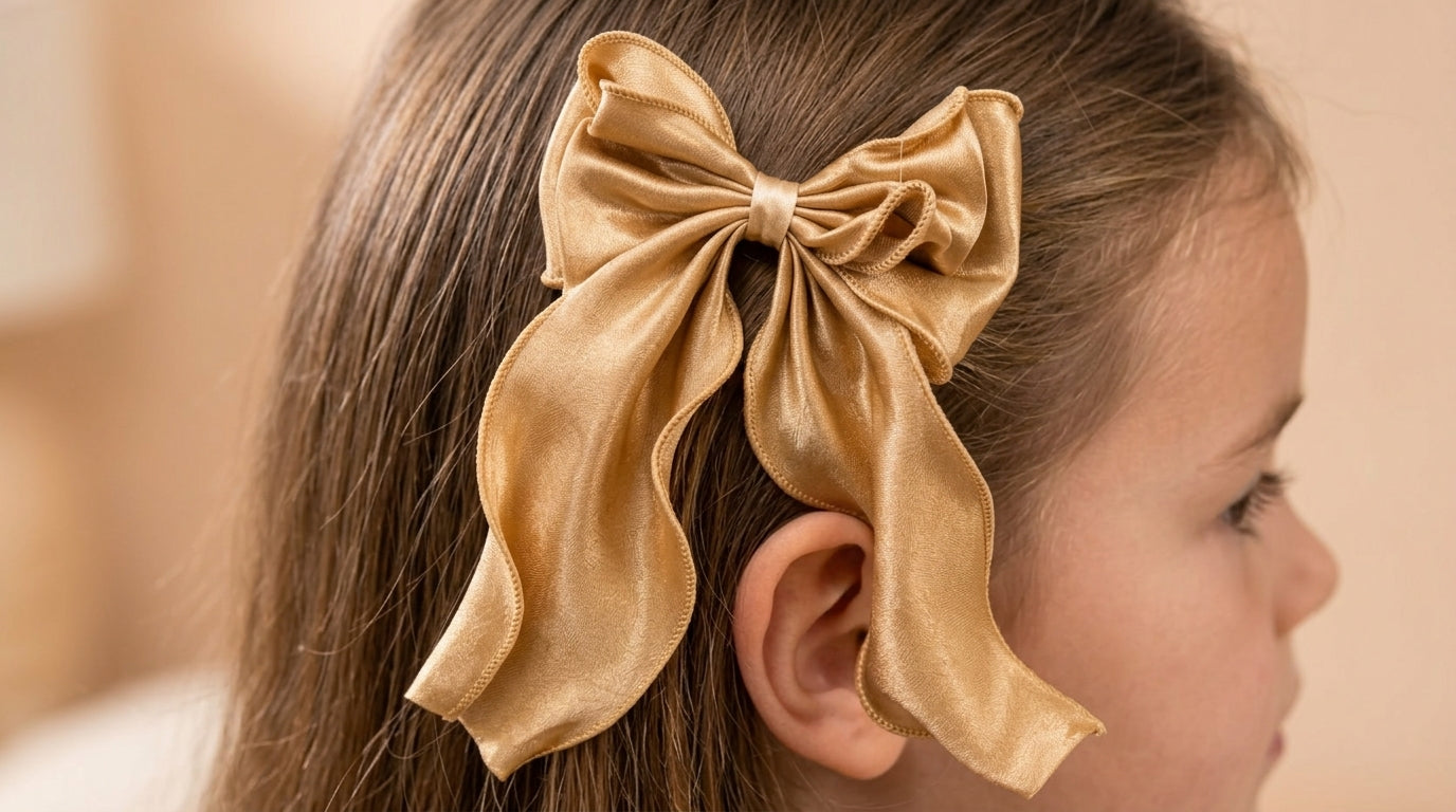 Elegant Satin Bow with Flowing Ribbons