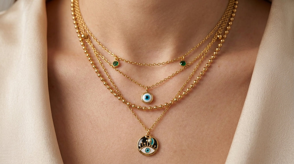 Layered Gold Nazar Chain