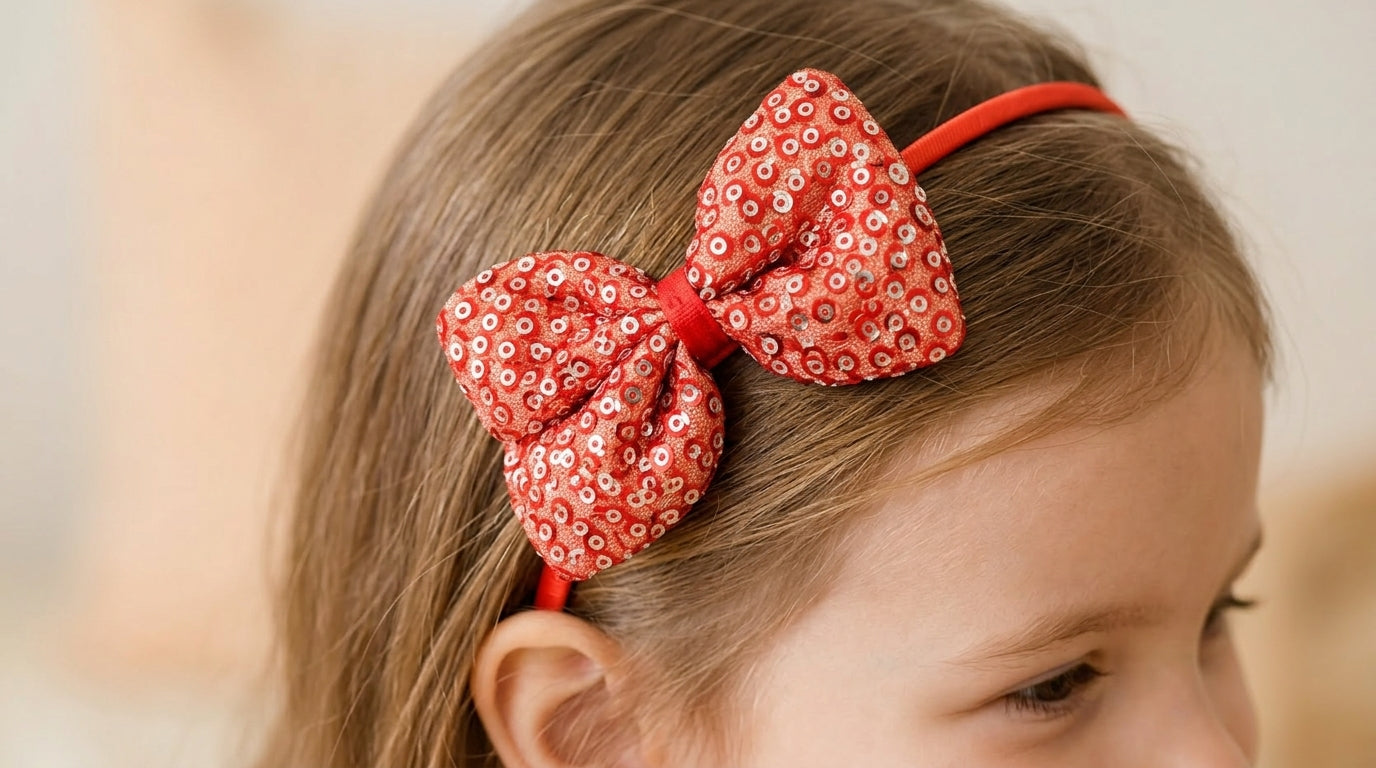 Headband with Sequin Bow