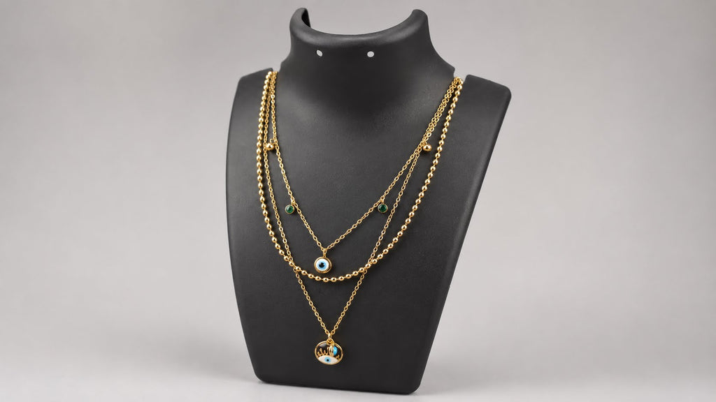 Layered Gold Nazar Chain