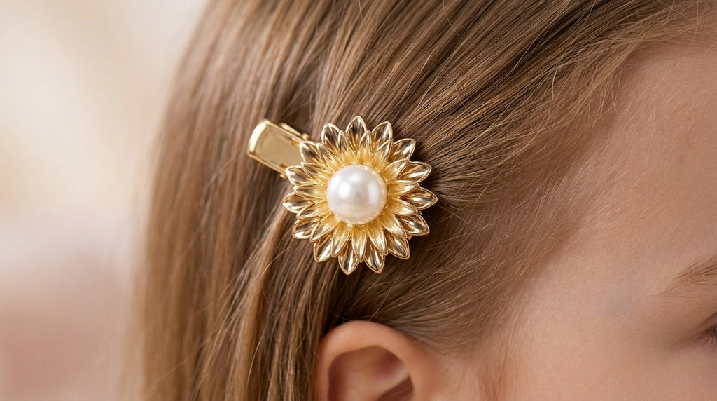 Golden Sunflower Side Clip (1 Pair)
