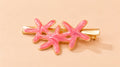 Glossy Pink Starfish Side Clip