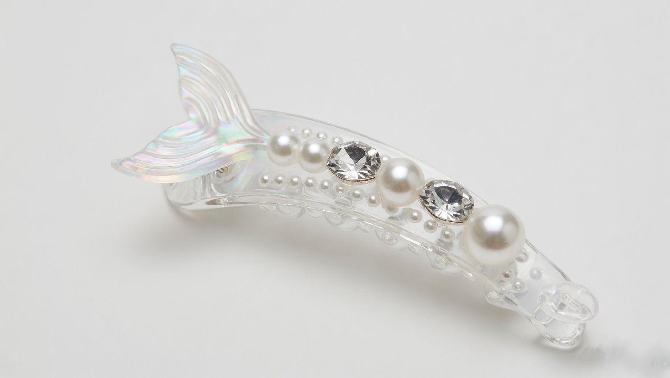 Transparent Stone Banana Clip