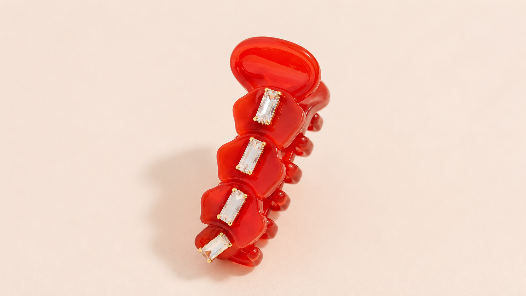 Red Stone Banana Clip