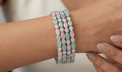 Blue and Pink Bangle (4 Pcs)