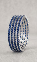 Blue Stone Bangle (4 Pcs)