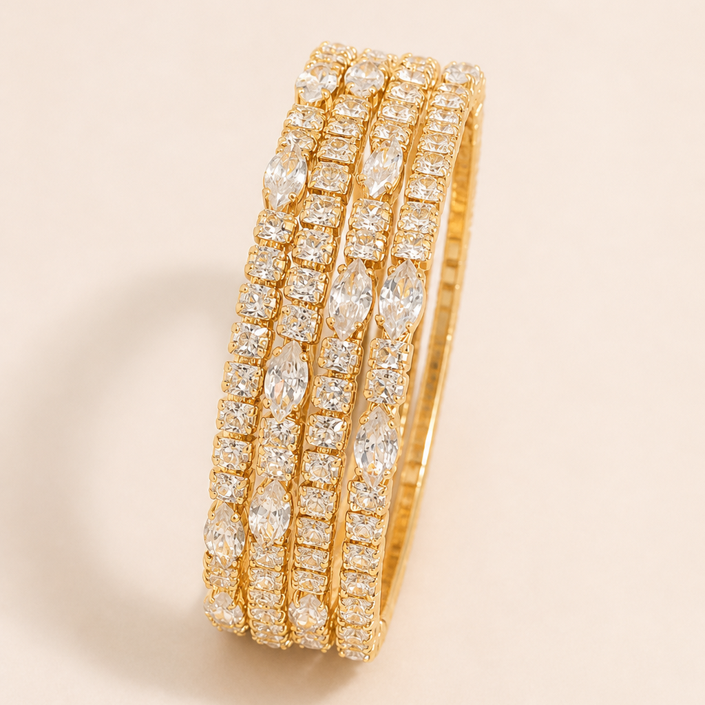 Stone Bangle (4 Pcs)