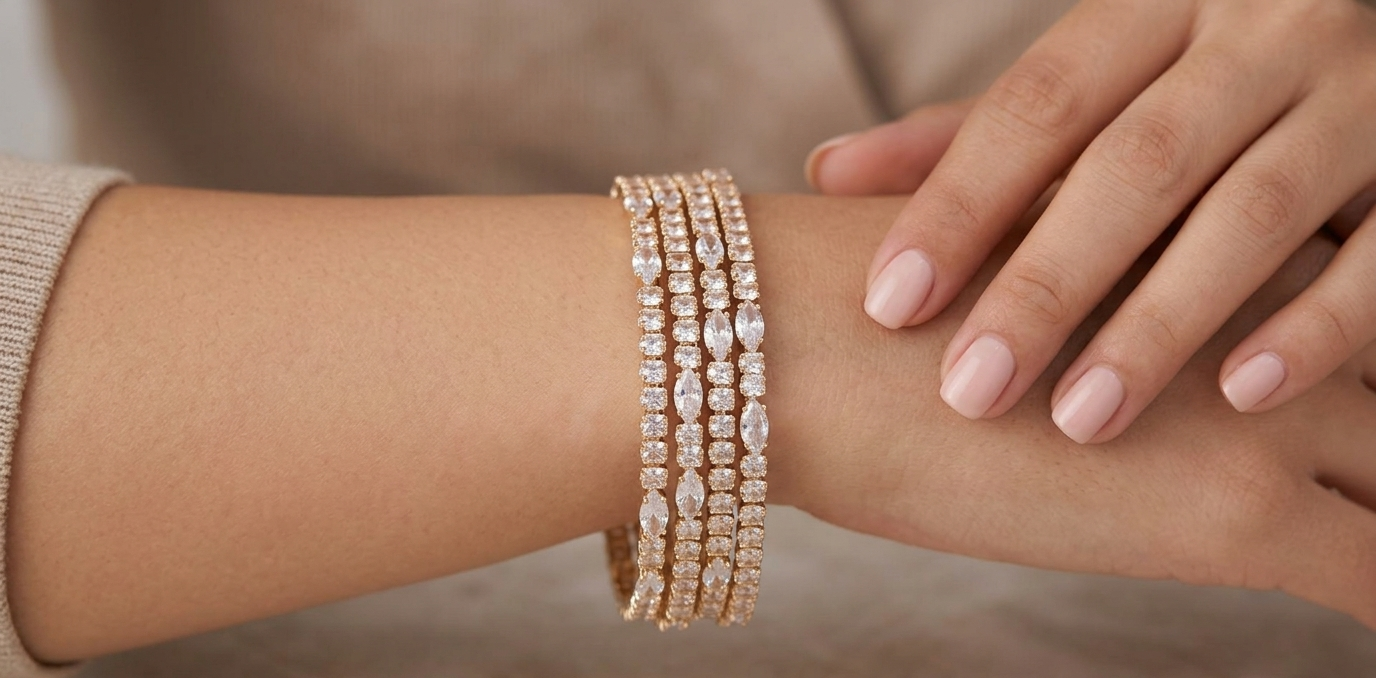 Stone Bangle (4 Pcs)