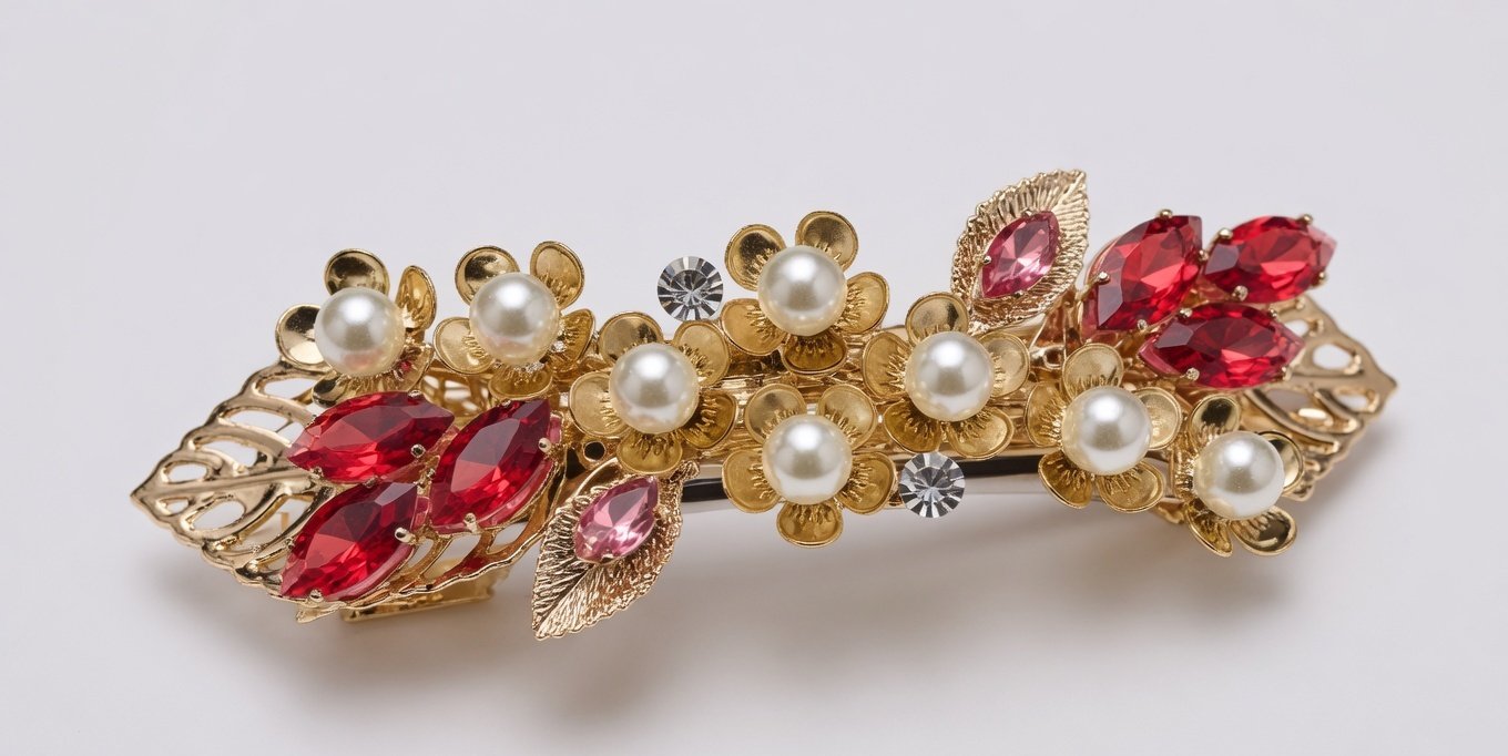 Red and White Center Clip