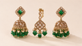 Emerald Green Jhumki Set