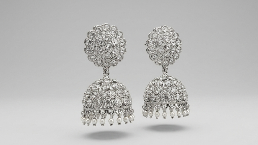 Elegant Silver Jhumki