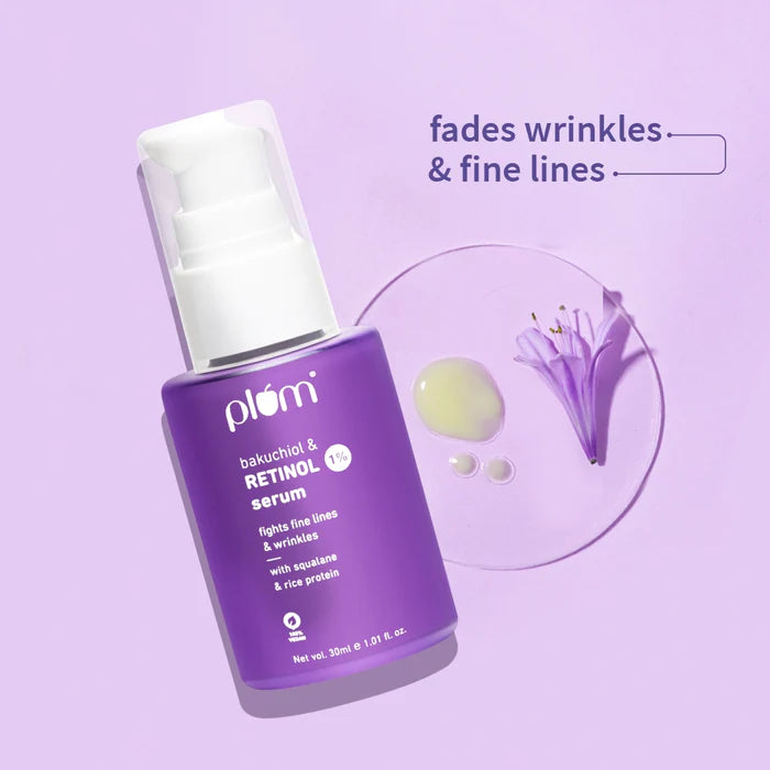 PLUM 1% Retinol & Bakuchiol Face Serum For Ageing Skin