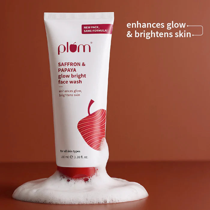 PLUM Saffron & Papaya Glow Bright Face Wash