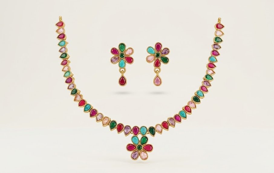 Multi Colored Neck Set