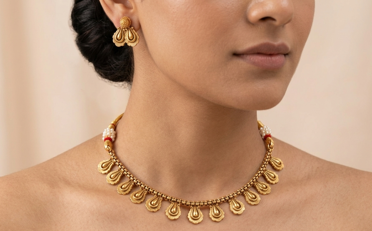 Elegant Gold Neck Set