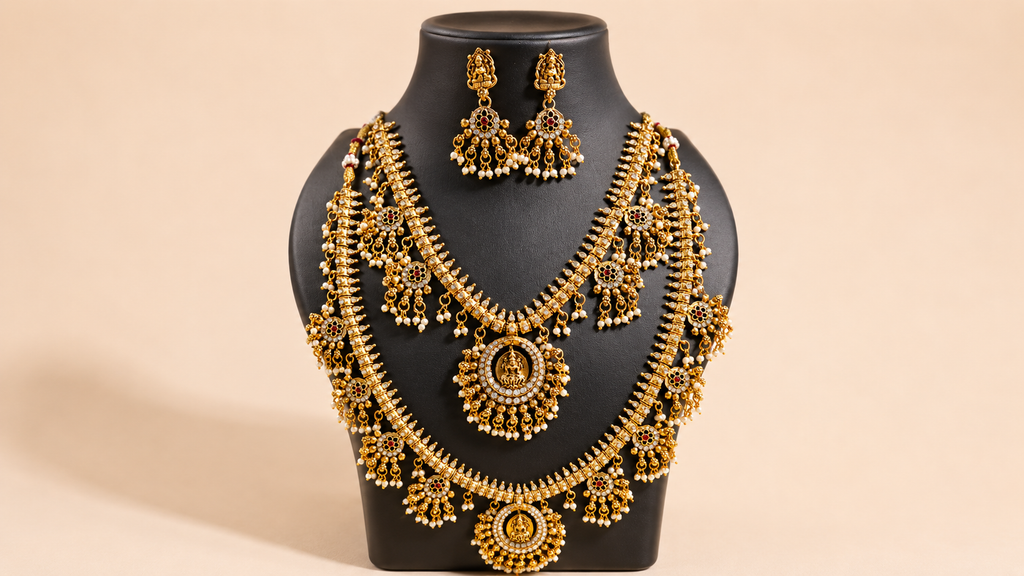 Large pendant Neck Set
