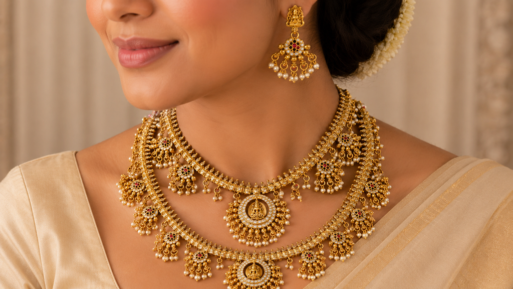 Large pendant Neck Set