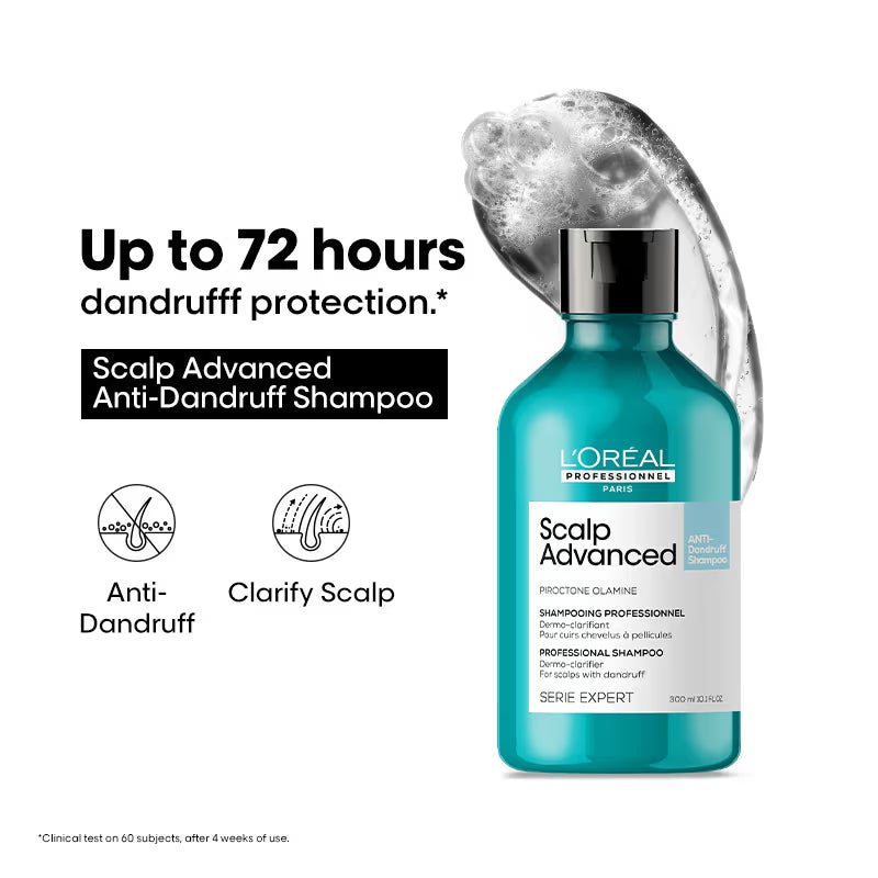 L'OREAL Scalp Advanced Anti-Oiliness Dermo-Purifier Shampoo (300 ml) for Oily Scalps