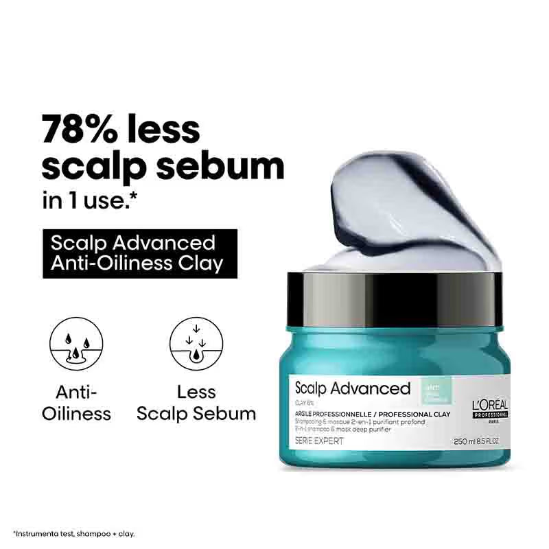 L'OREAL Scalp Advanced Anti-Oiliness 2-In-1 Deep Purifier Clay (250 ml)