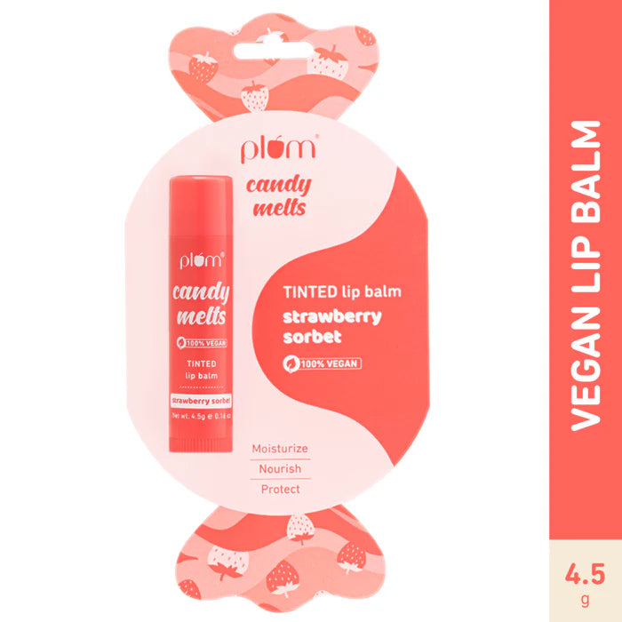 PLUM Candy Melts Strawberry Sorbet Tinted Lip Balm